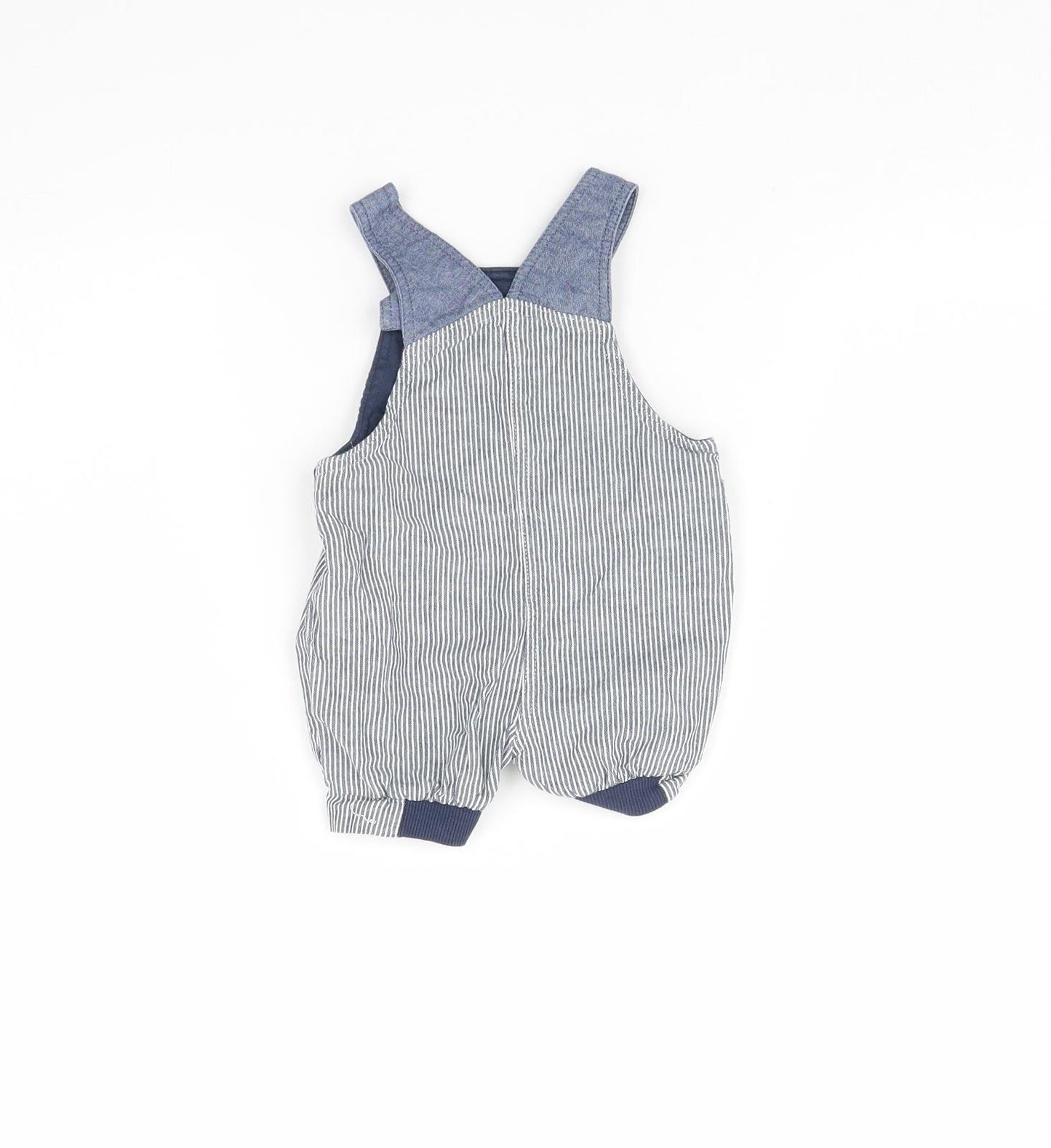 Preworn Baby Blue Striped  Babygrow One-Piece Size 0-3 Months  - Disney