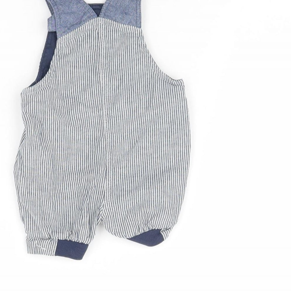 Preworn Baby Blue Striped  Babygrow One-Piece Size 0-3 Months  - Disney