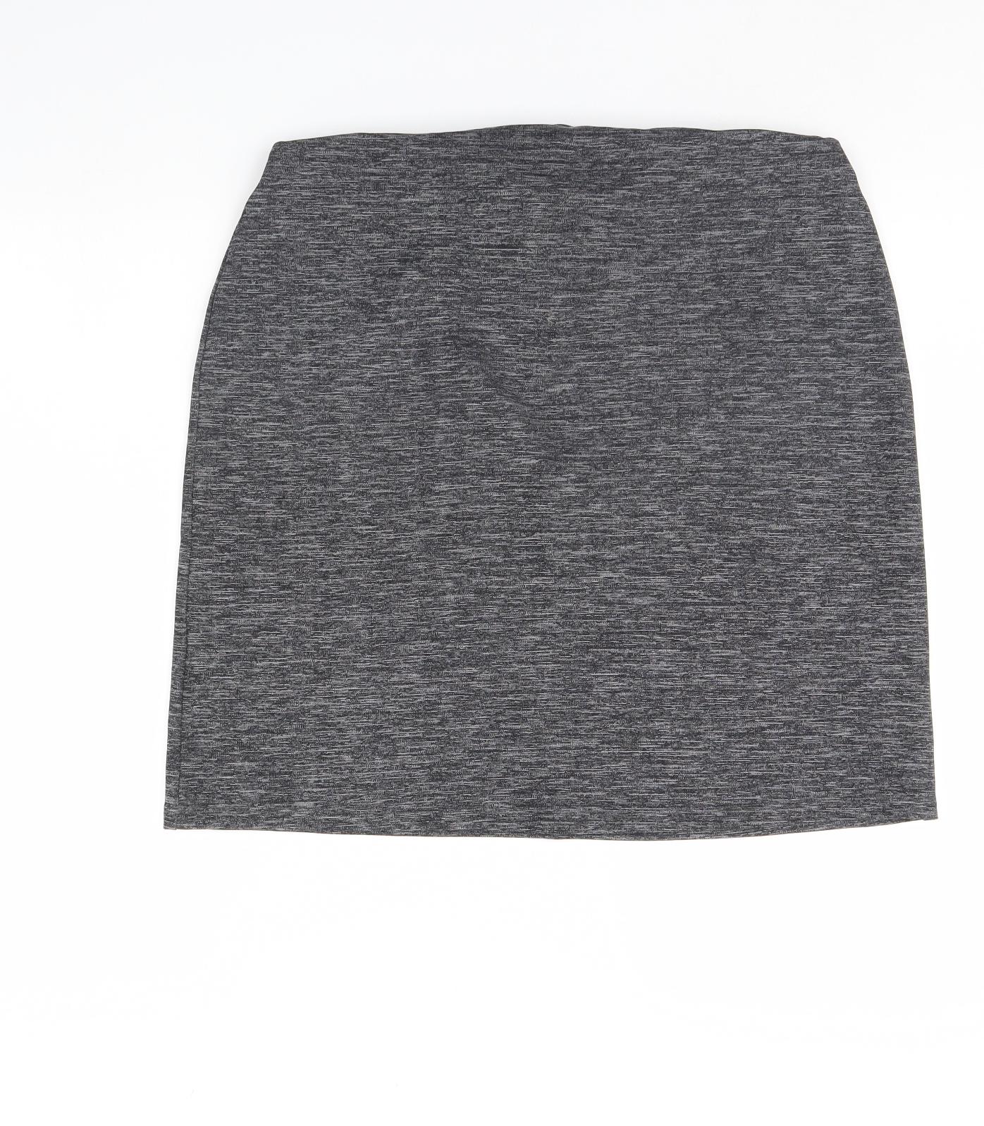 M&S Womens Grey   Mini Skirt Size 14