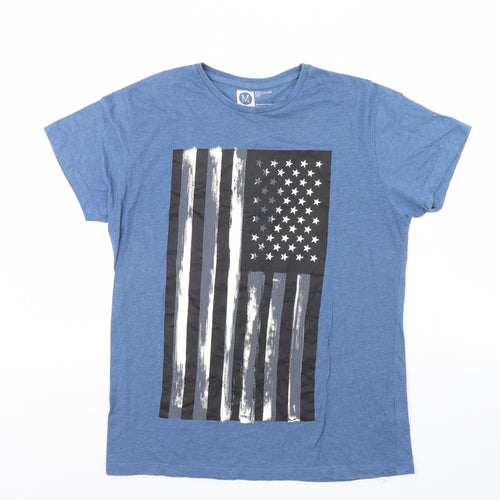 Preworn Mens Blue    T-Shirt Size M