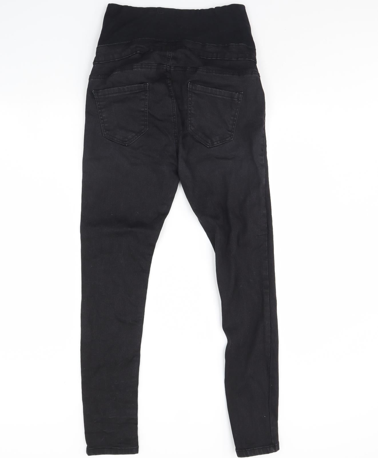 Boohoo Womens Black  Denim Skinny Jeans Size 10 L30 in
