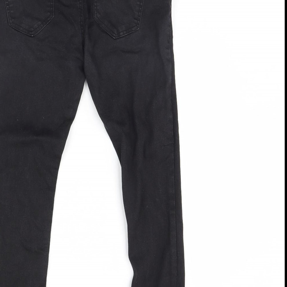 Boohoo Womens Black  Denim Skinny Jeans Size 10 L30 in