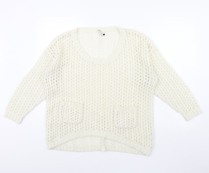 River Island Womens Ivory Pullover Jumper Size 12
