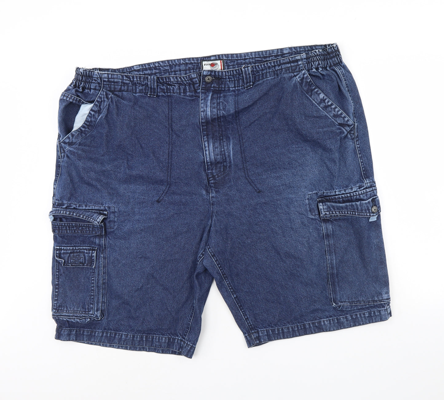 florenza Mens Blue  Denim Chino Shorts Size 48 in