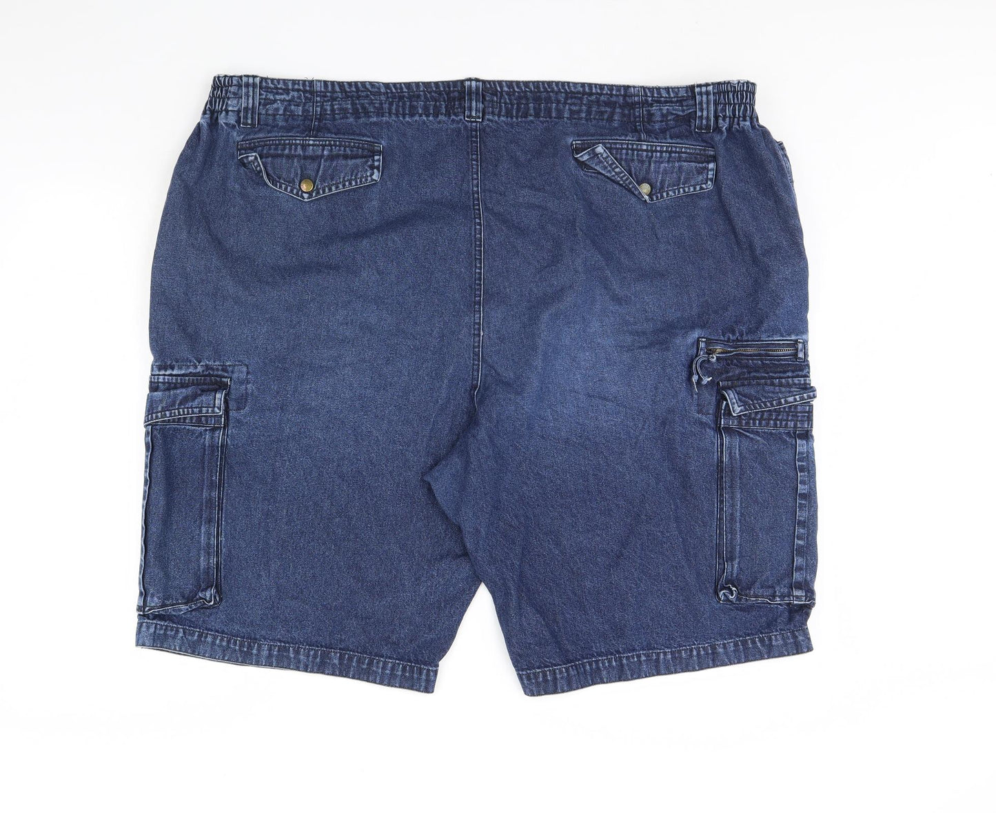 florenza Mens Blue  Denim Chino Shorts Size 48 in