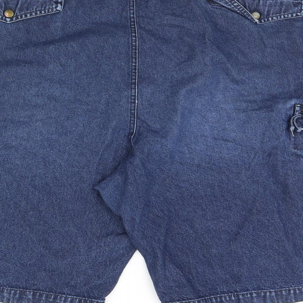 florenza Mens Blue  Denim Chino Shorts Size 48 in