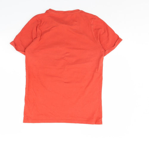 m&s Boys Red   Basic T-Shirt Size 12 Years  - Football