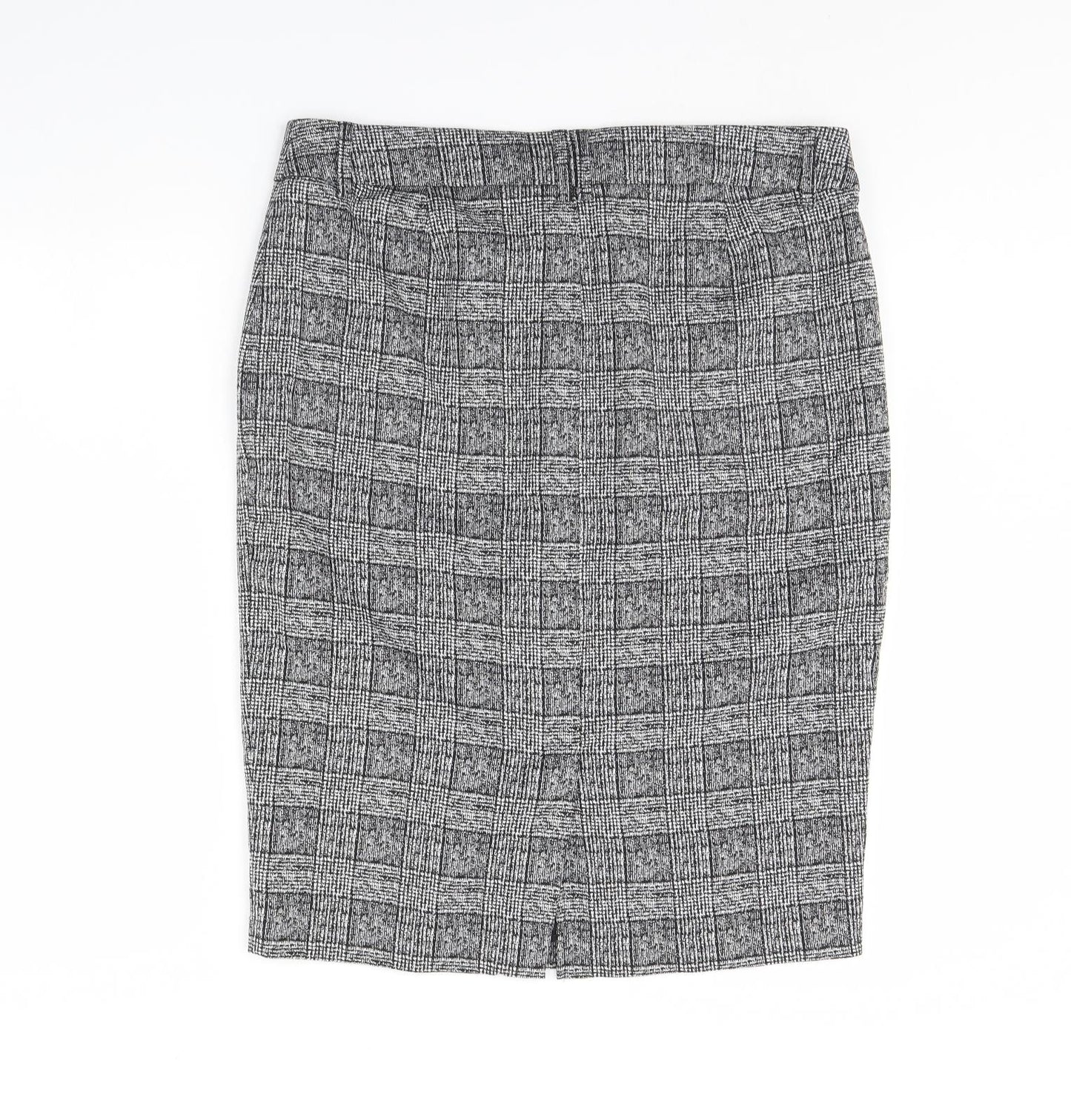 m&s Womens Grey Check  Straight & Pencil Skirt Size 16