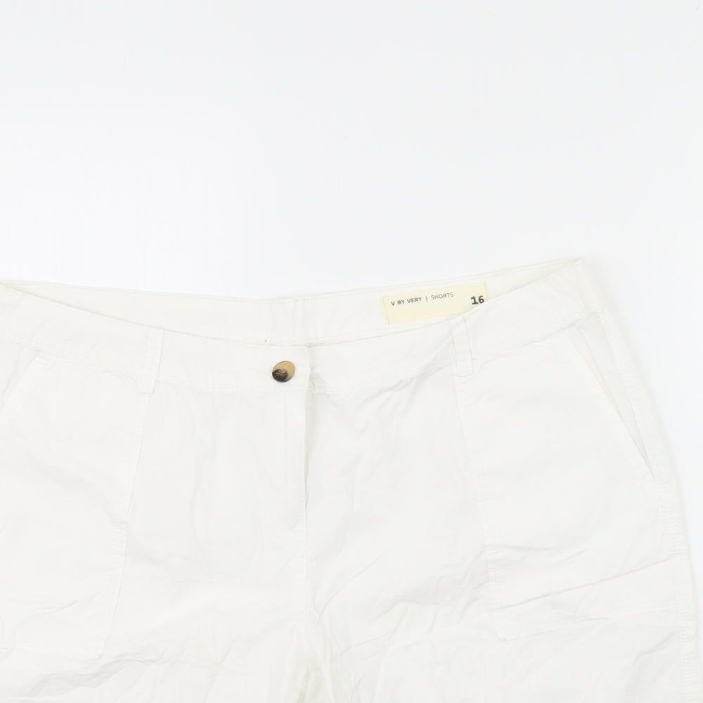 Very Womens White   Chino Shorts Size 16