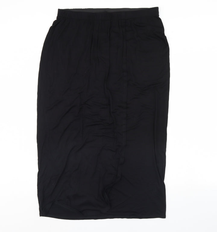e Womens Black Flare Skirt Size 16