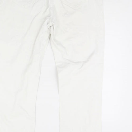 John Rocha Womens White  Denim Straight Jeans Size 16 L29 in
