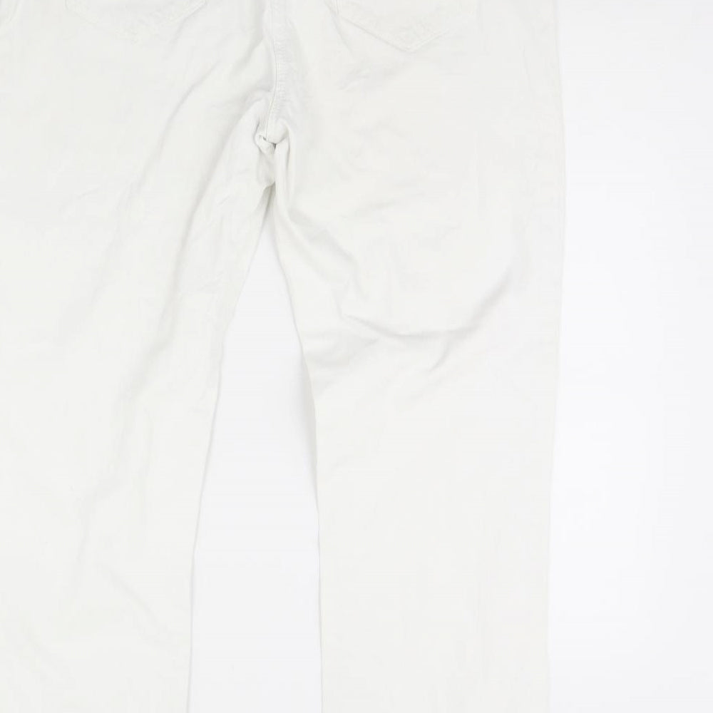 John Rocha Womens White  Denim Straight Jeans Size 16 L29 in