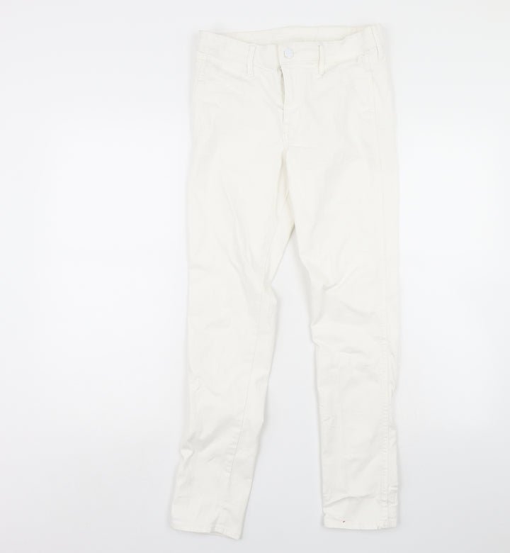 Preworn Womens White  Denim Skinny Jeans Size 30 in L29 in