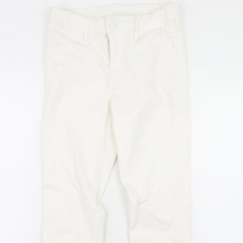 Preworn Womens White  Denim Skinny Jeans Size 30 in L29 in