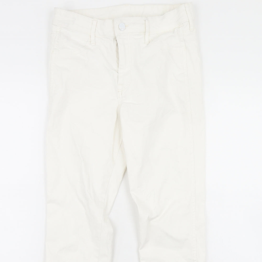 Preworn Womens White  Denim Skinny Jeans Size 30 in L29 in