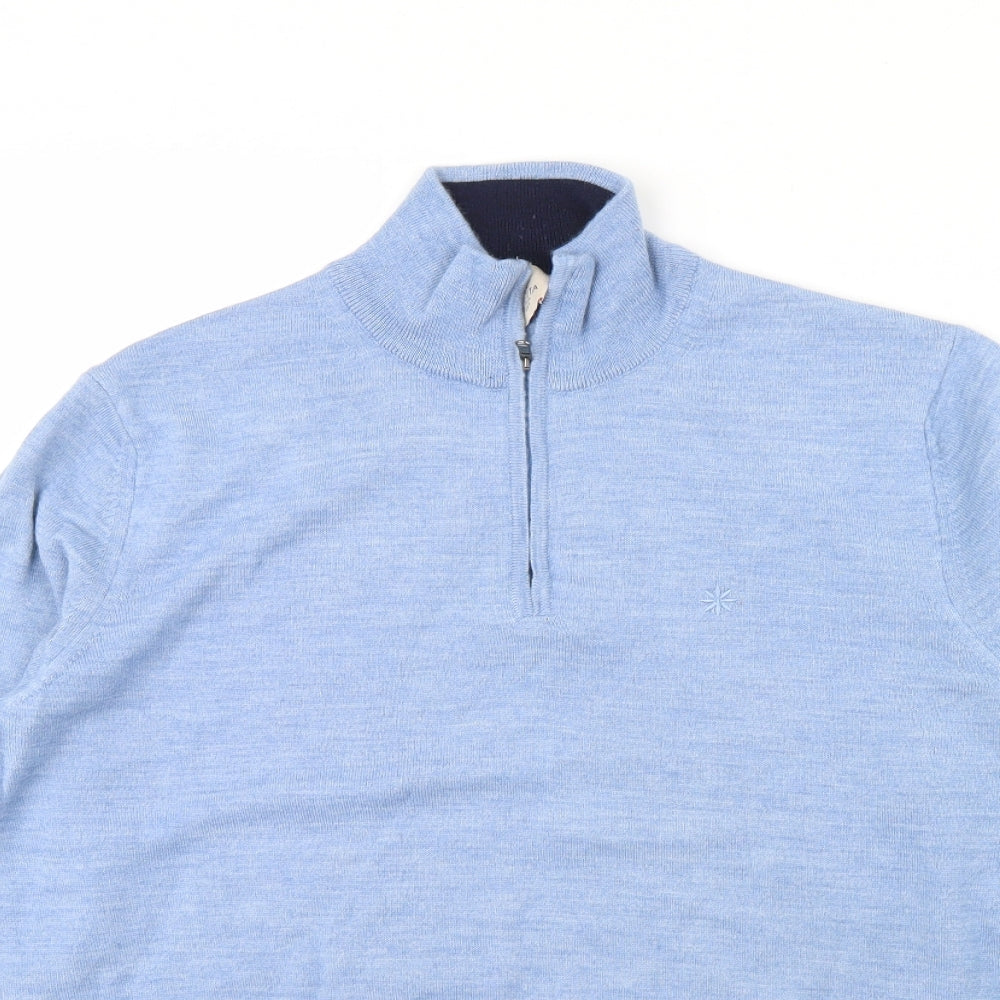Bagutta Mens Blue   Henley Jumper Size L