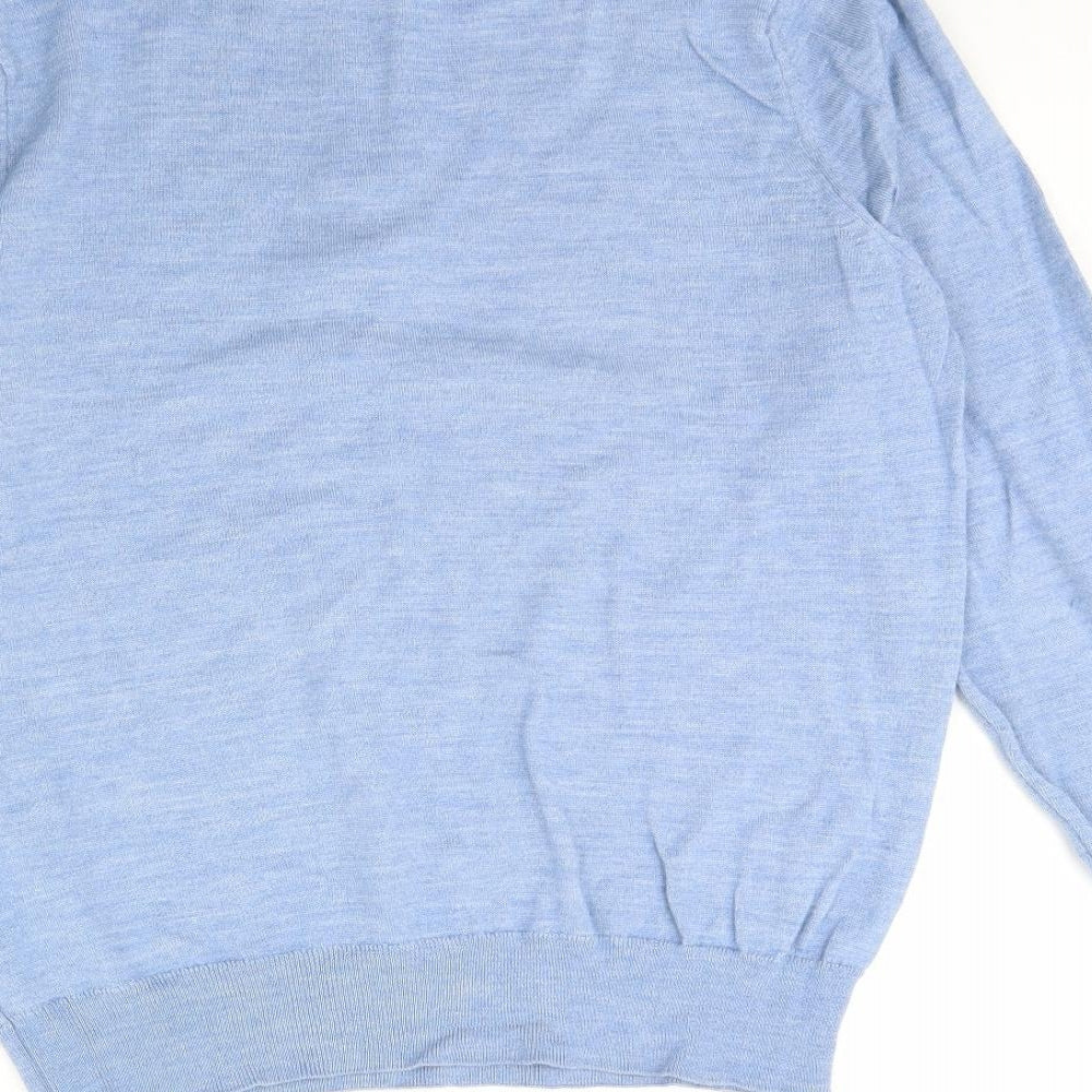 Bagutta Mens Blue   Henley Jumper Size L