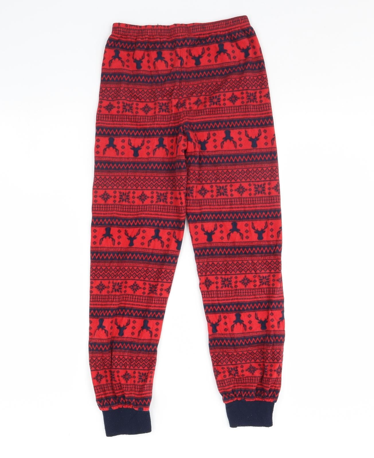 Primark Boys Red Striped   Pyjama Pants Size 10 Years  - Christmas