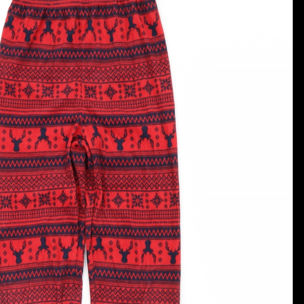 Primark Boys Red Striped   Pyjama Pants Size 10 Years  - Christmas