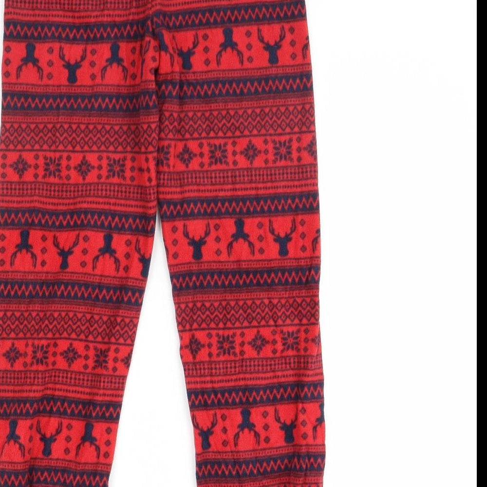 Primark Boys Red Striped   Pyjama Pants Size 10 Years  - Christmas