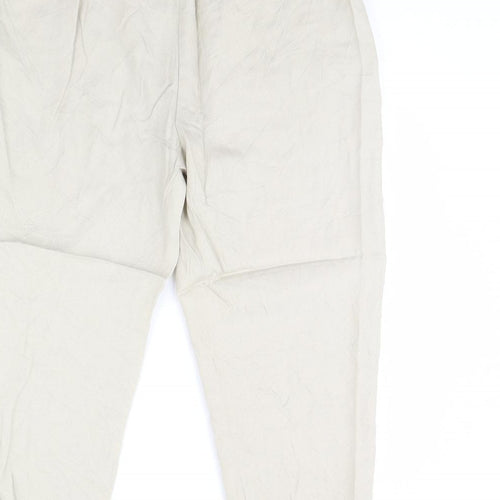M&s Womens Beige   Trousers  Size 8 L24 in