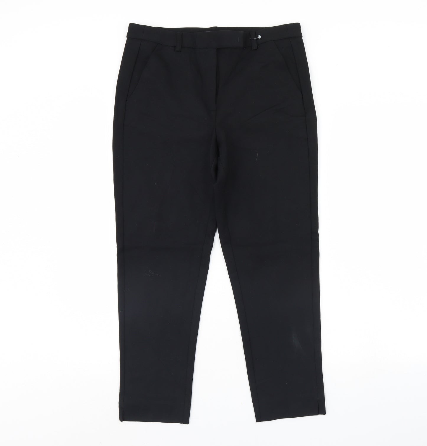 m&S Womens Black   Dress Pants Trousers Size 12 L23 in
