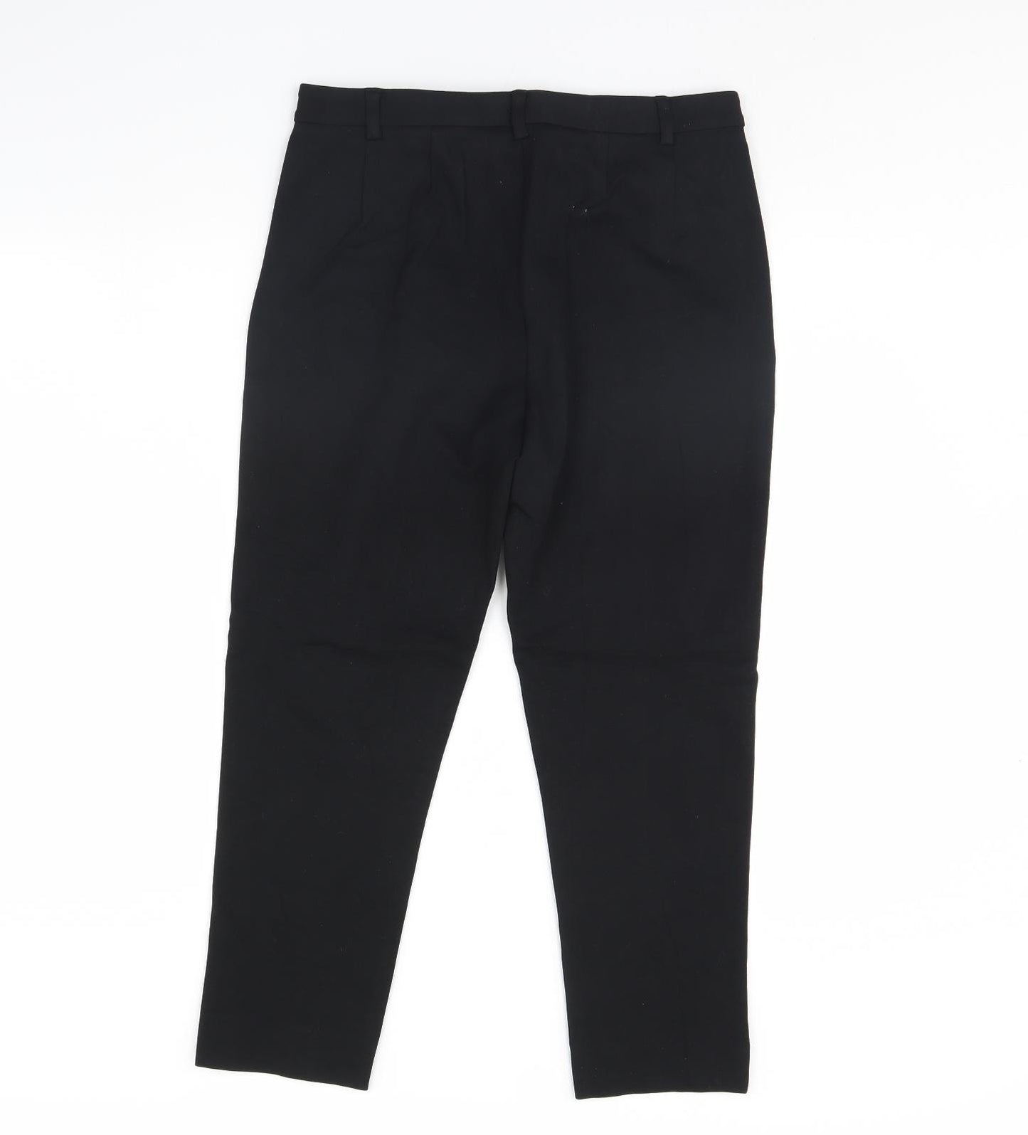 m&S Womens Black   Dress Pants Trousers Size 12 L23 in