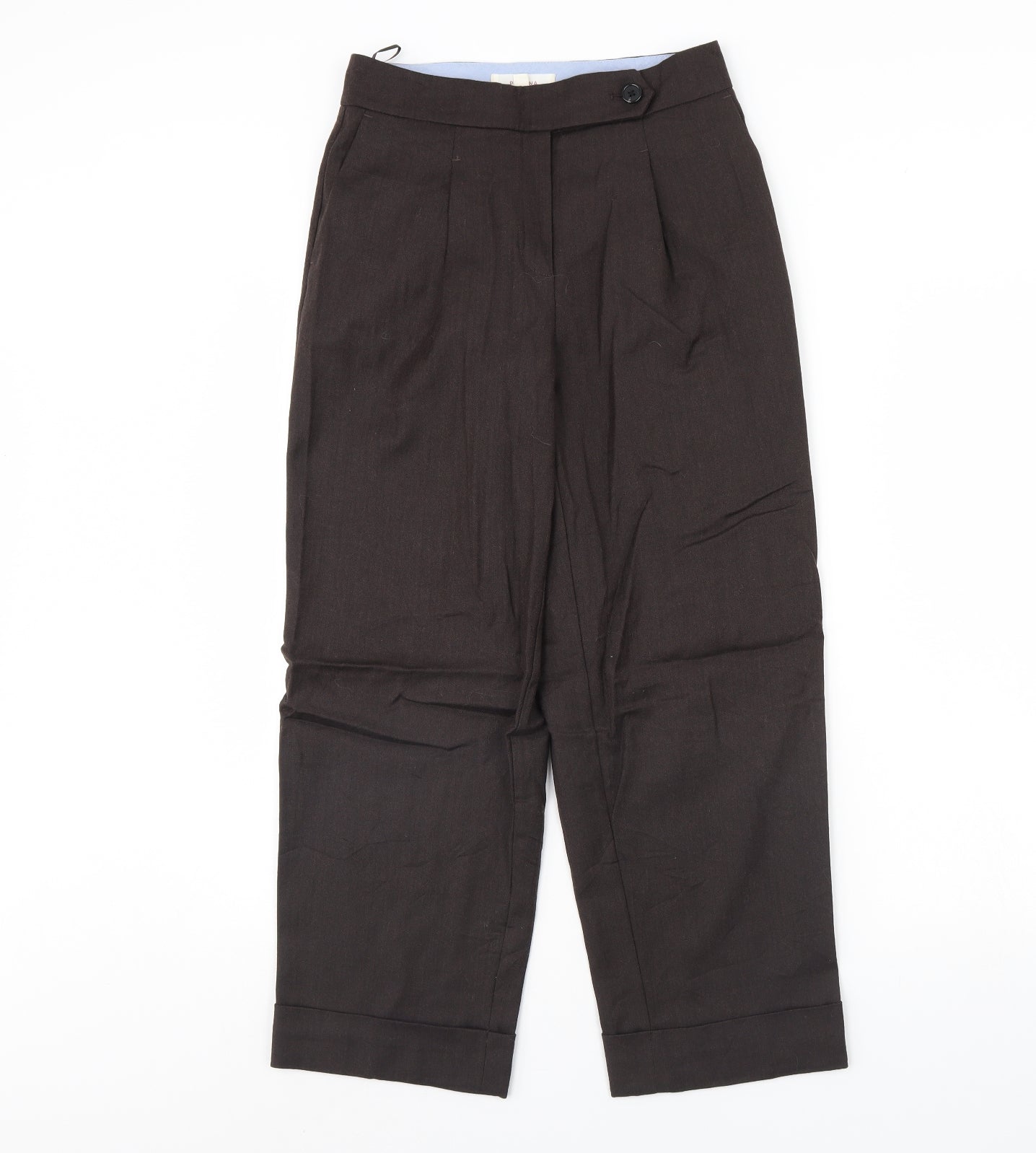 m&s Womens Brown   Trousers  Size 8 L28 in
