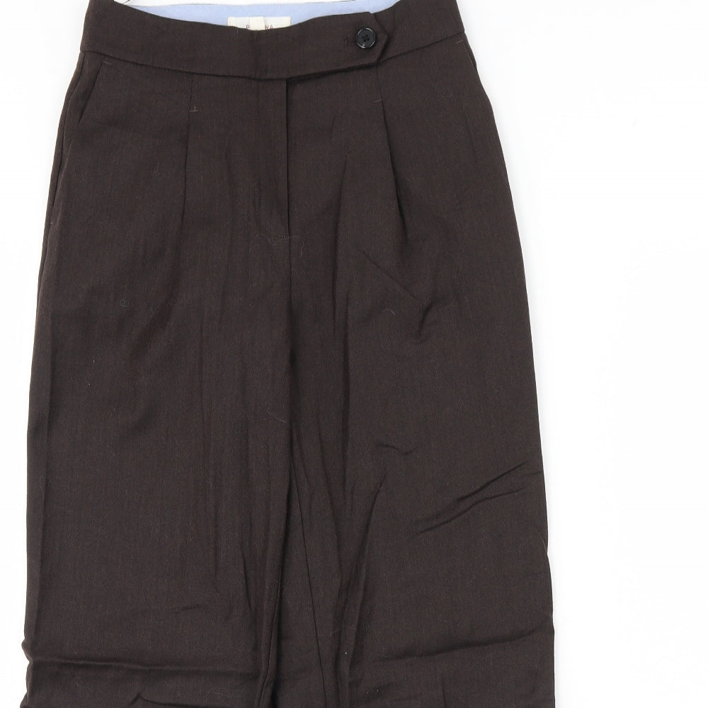m&s Womens Brown   Trousers  Size 8 L28 in