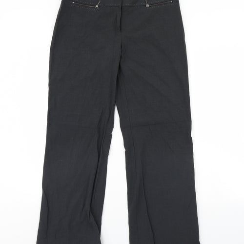m&s Womens Grey   Dress Pants Trousers Size 12 L30 in