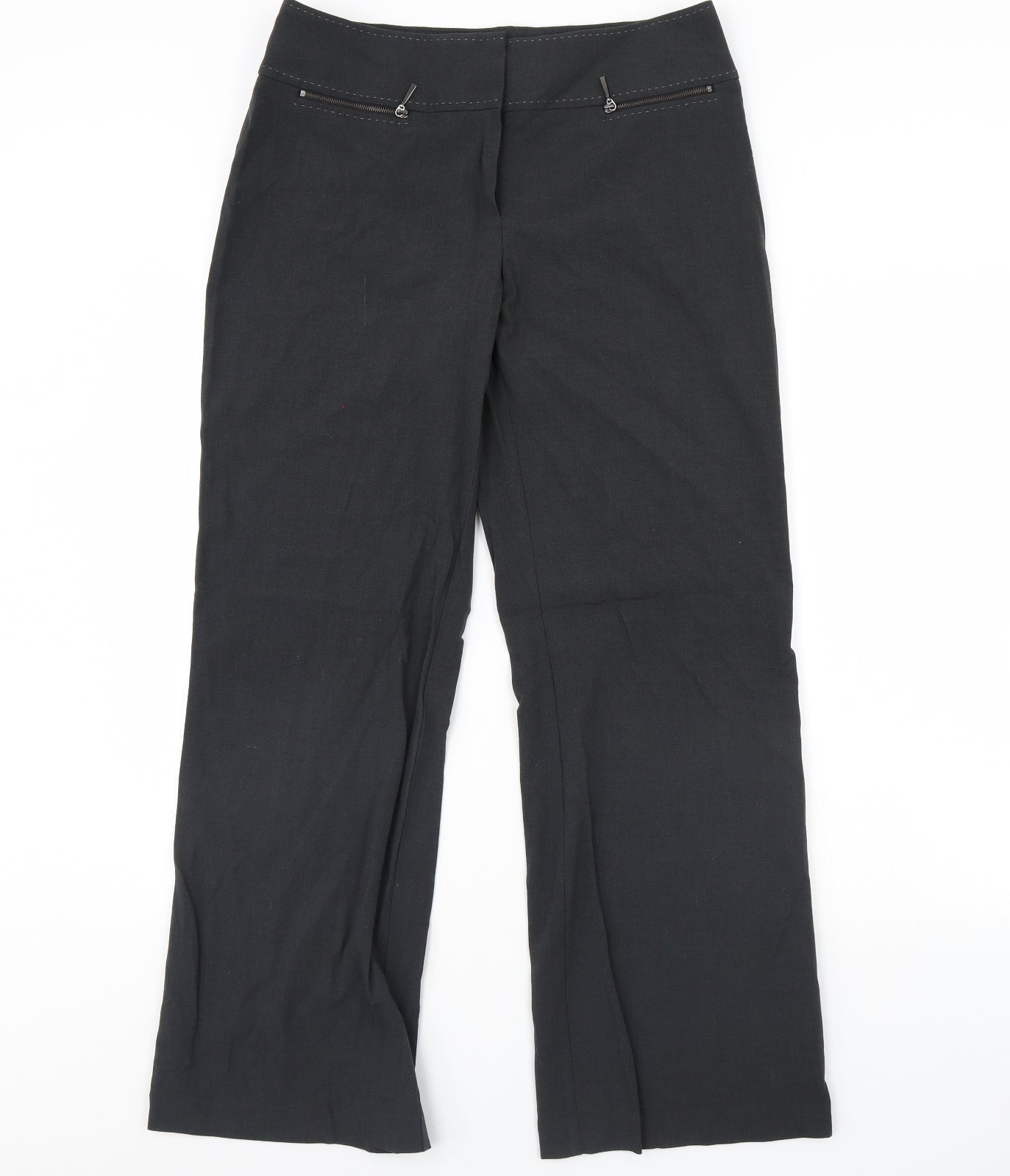 m&s Womens Grey   Dress Pants Trousers Size 12 L30 in