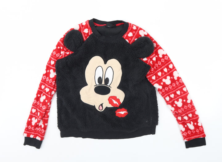 Disney Womens Black Solid Cami Pyjama Top Size S - Minnie mouse
