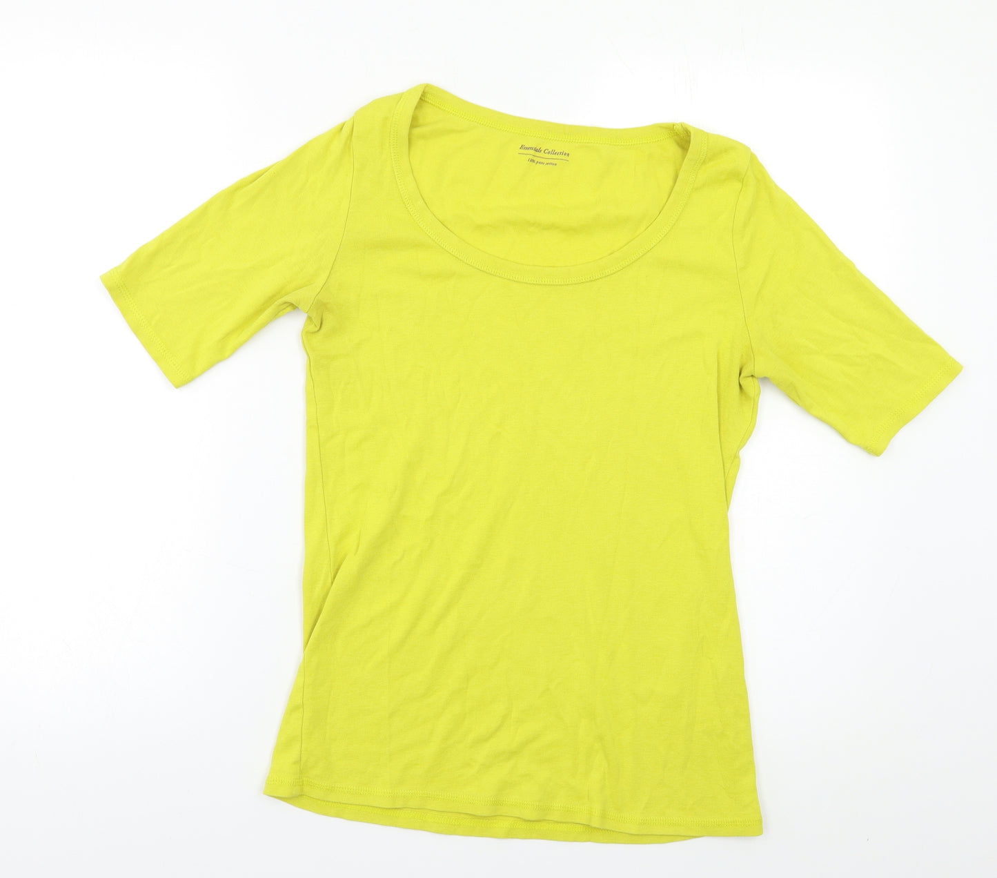 M&S Womens Yellow   Basic T-Shirt Size 12