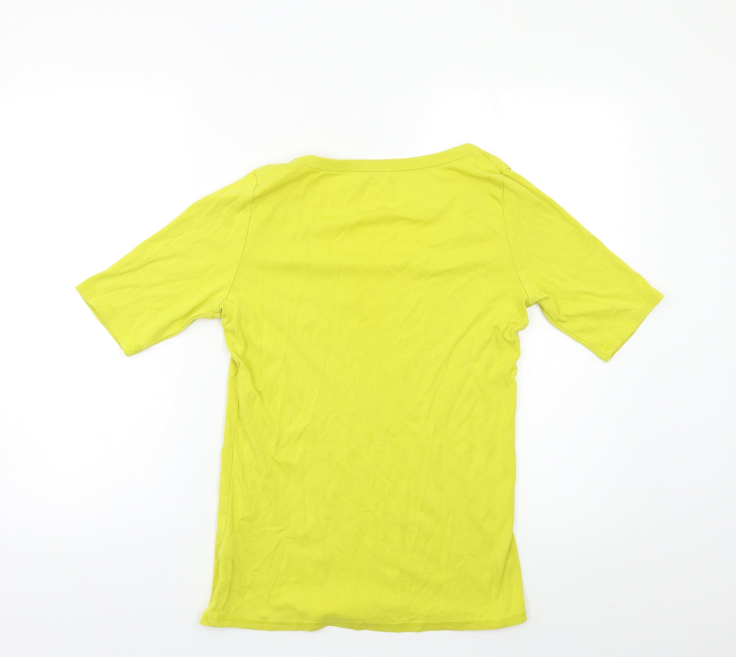 M&S Womens Yellow   Basic T-Shirt Size 12