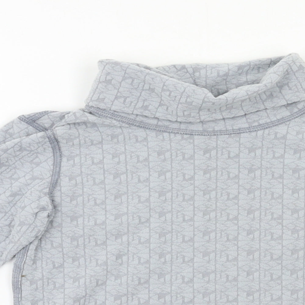 Wed'ze Girls Grey Geometric  Pullover Jumper Size 5-6 Years