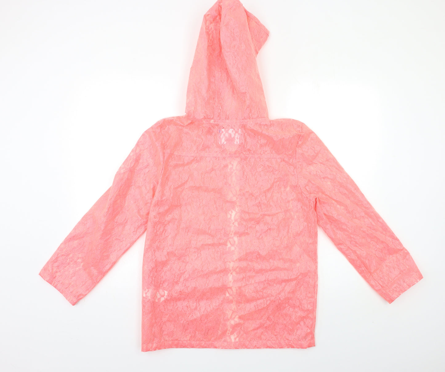 YD Girls Pink Floral  Rain Coat Coat Size 12 Years
