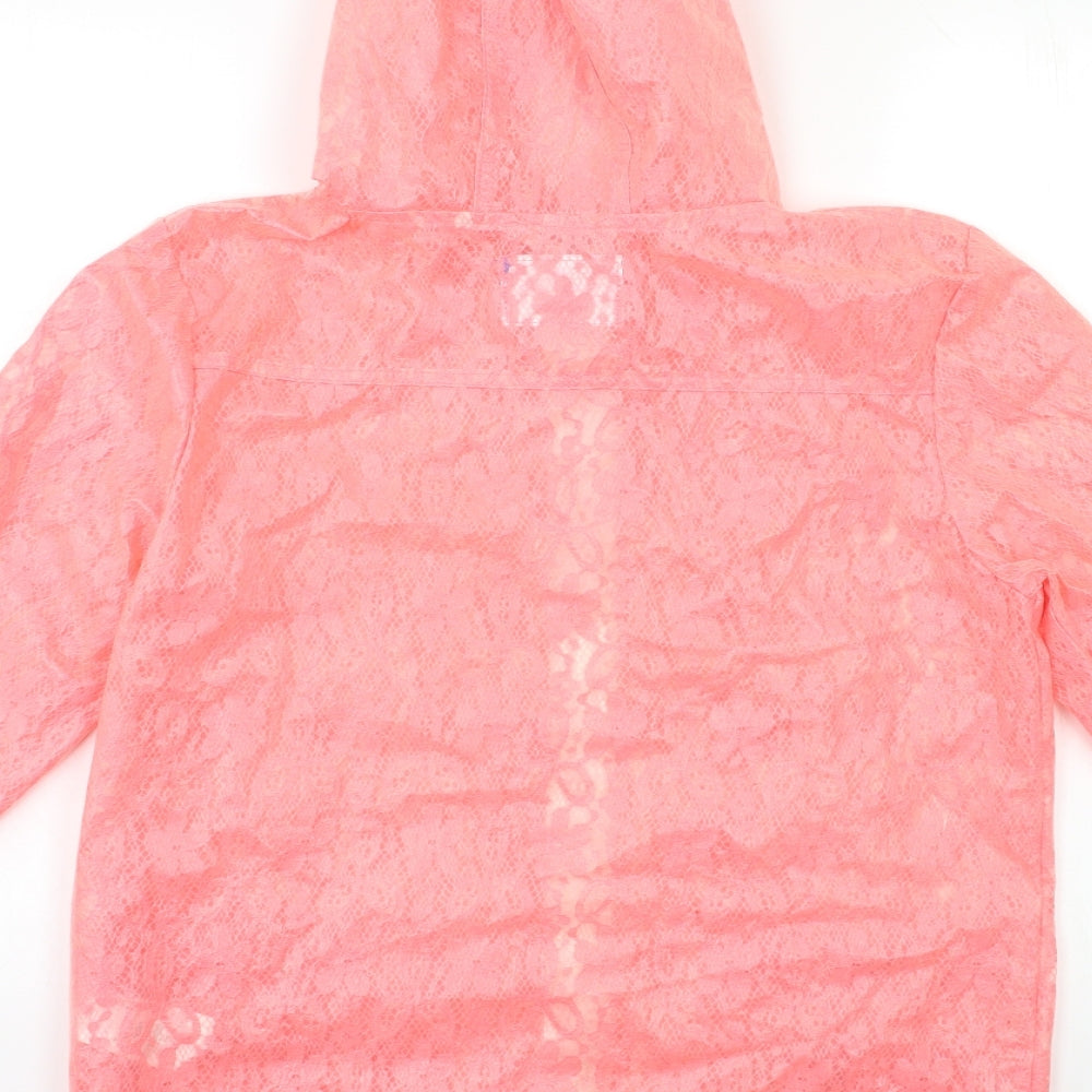 YD Girls Pink Floral  Rain Coat Coat Size 12 Years