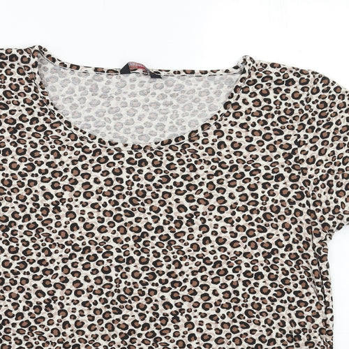 George Maternity Womens Beige Animal Print  Basic Blouse Size 16