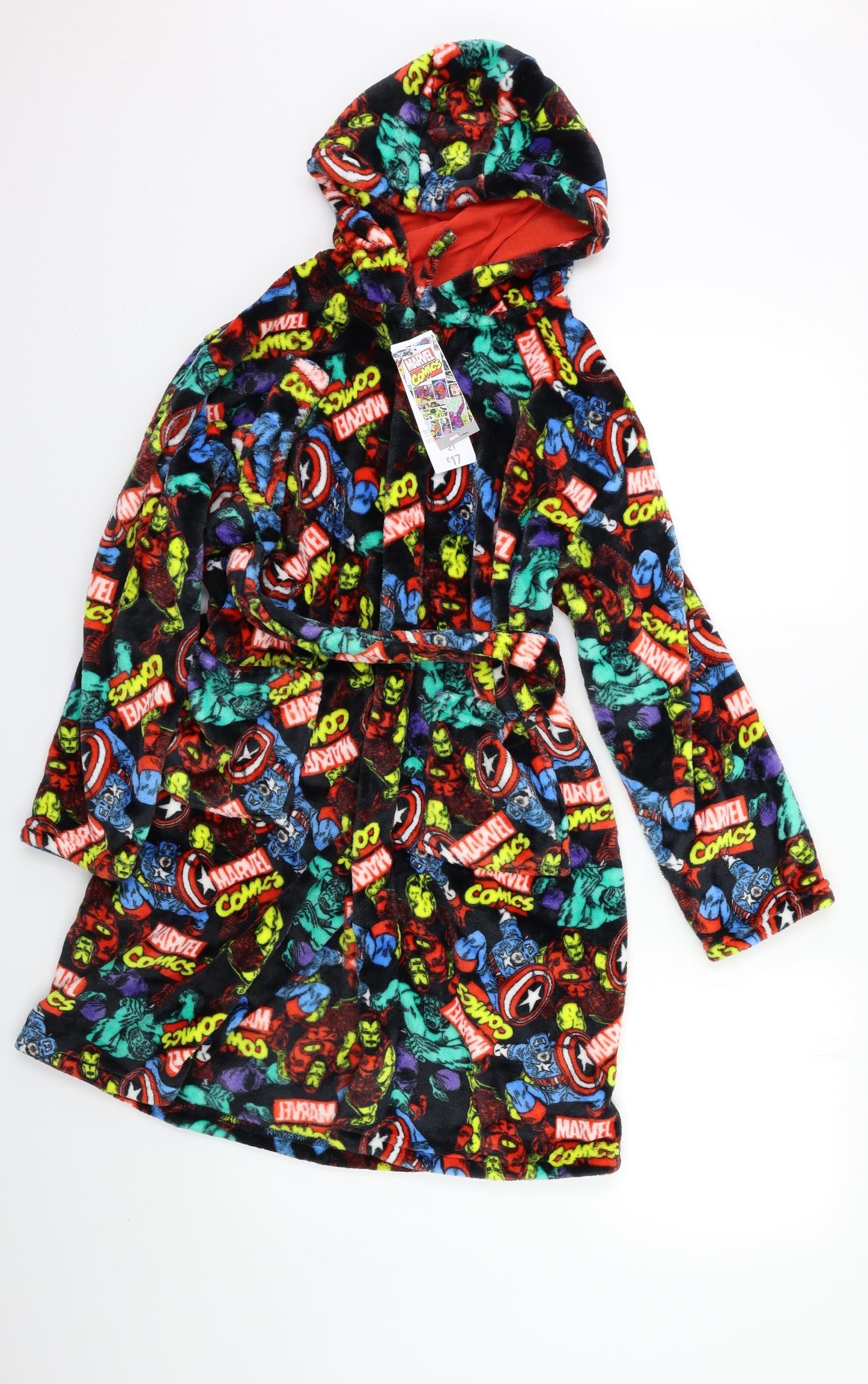 Marvel Boys Multicoloured Geometric   Robe Size 9-10 Years  - Marvel Comics