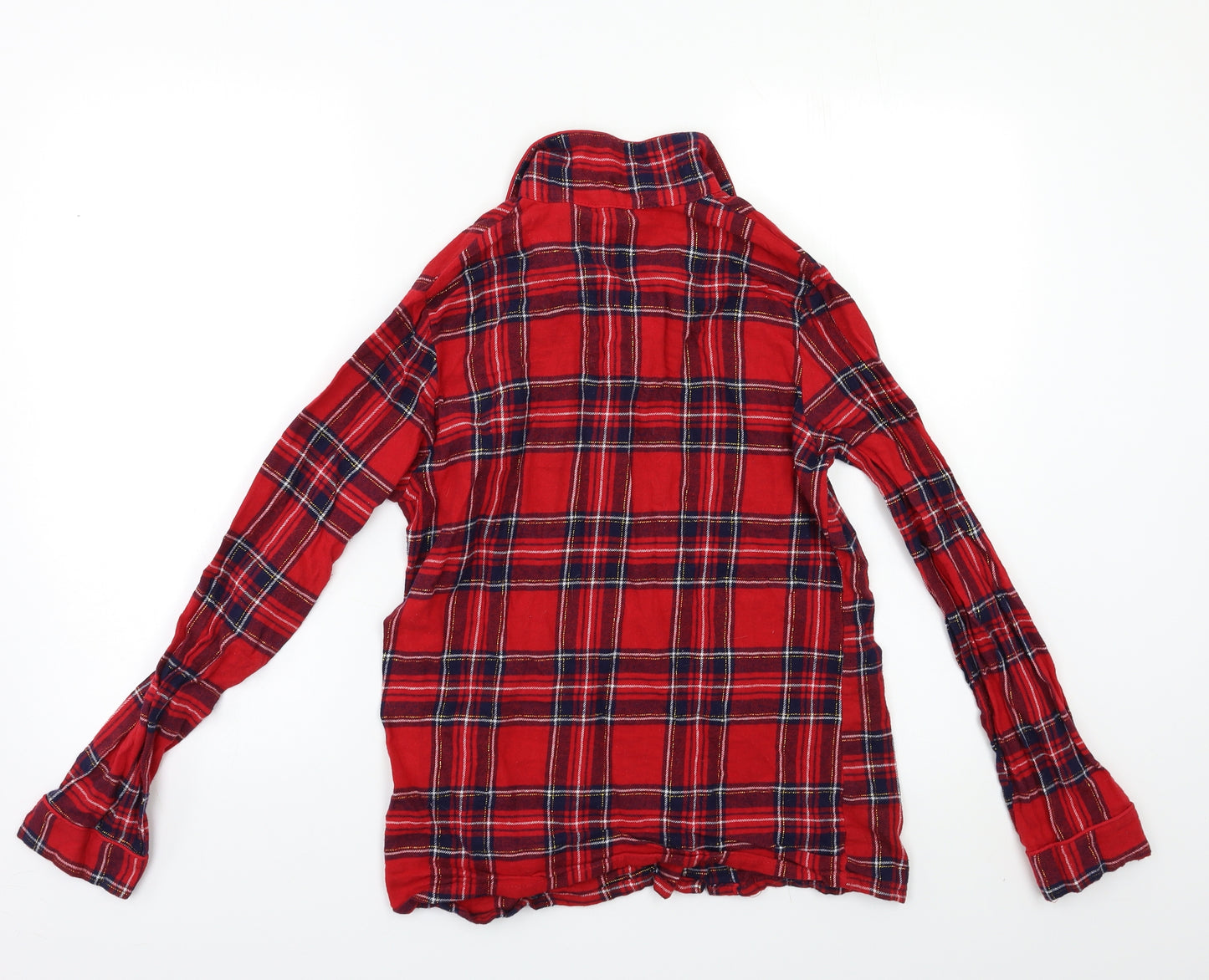 Primark Womens Red Check  Top Pyjama Top Size S