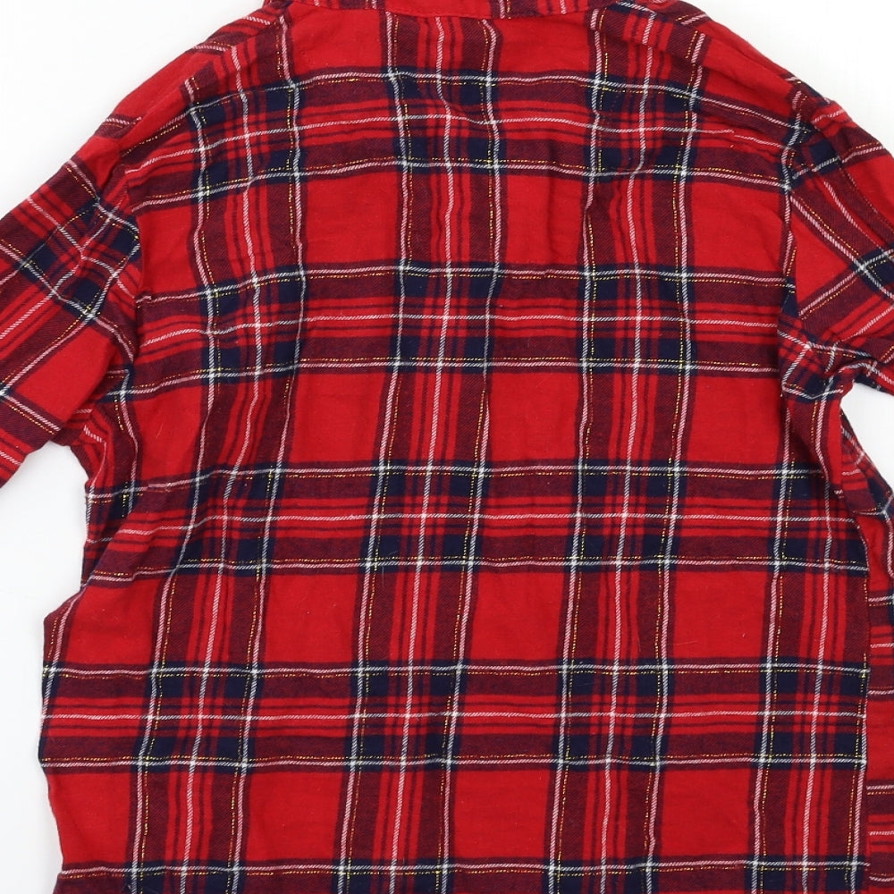 Primark Womens Red Check  Top Pyjama Top Size S