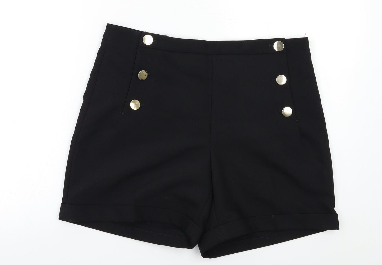 H&M Womens Black   Chino Shorts Size 12