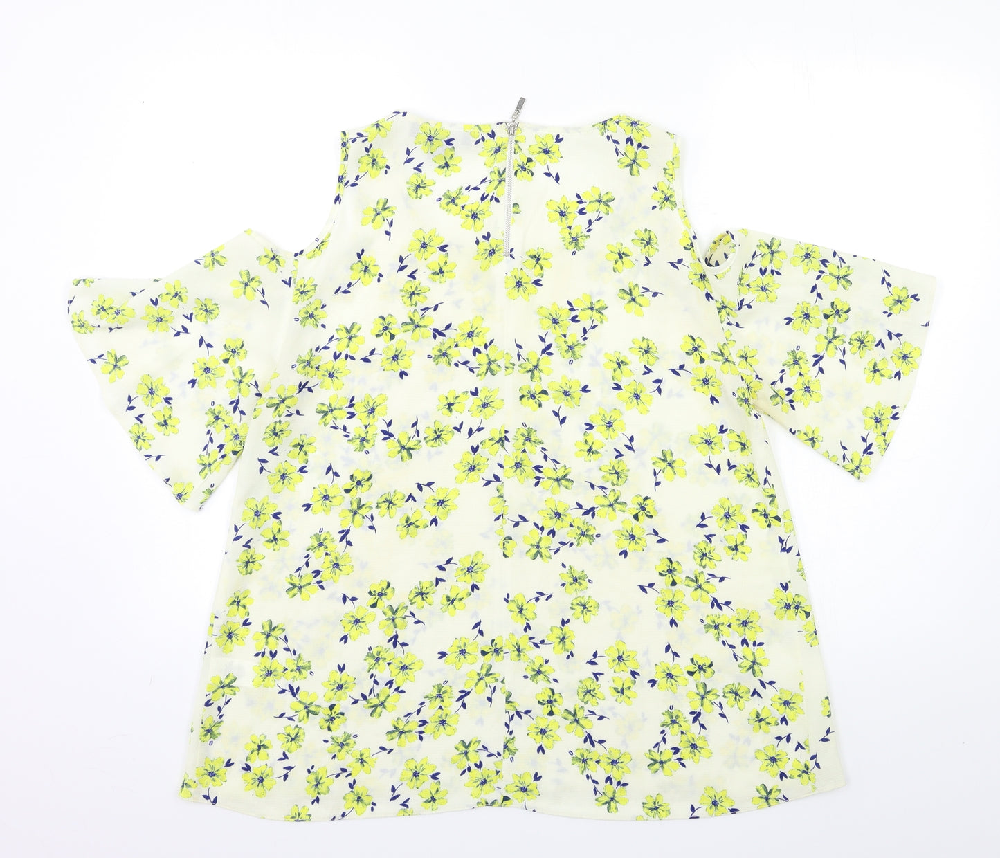 Atmosphere Womens Ivory Floral  Basic Blouse Size 10