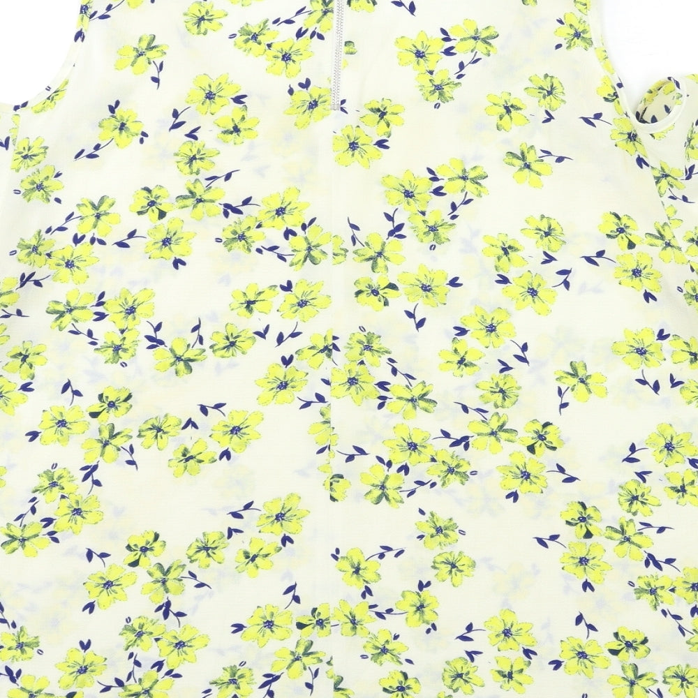 Atmosphere Womens Ivory Floral  Basic Blouse Size 10