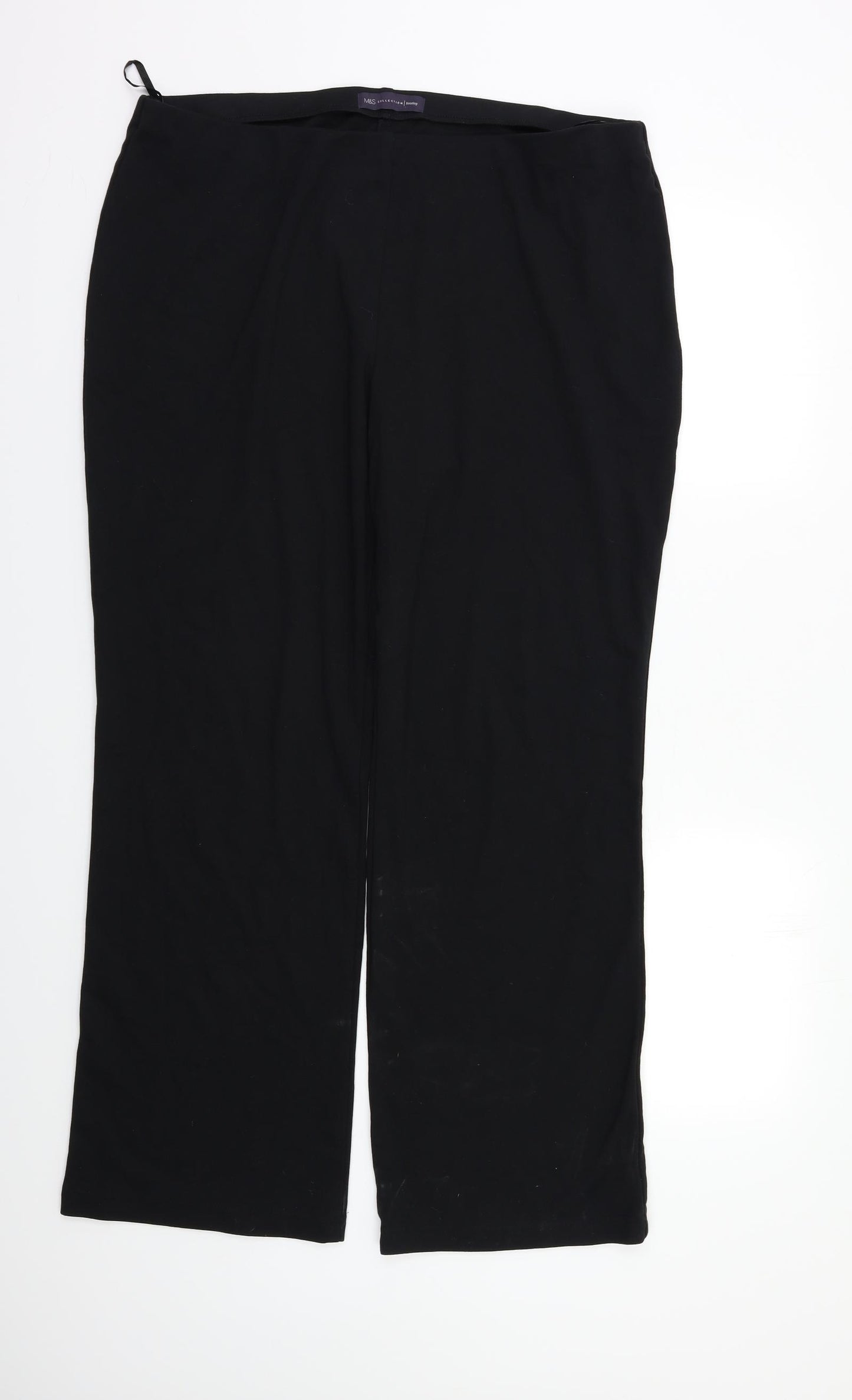 M&S Womens Black   Trousers  Size 18 L27 in