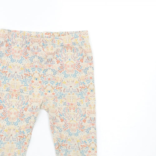 TU Girls Beige Floral  Jegging Trousers Size 4-5 Years