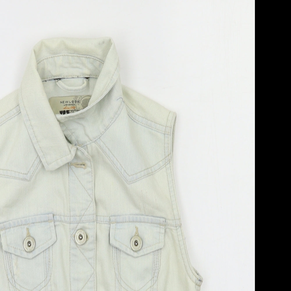 New Look Womens Blue   Gilet Waistcoat Size 8