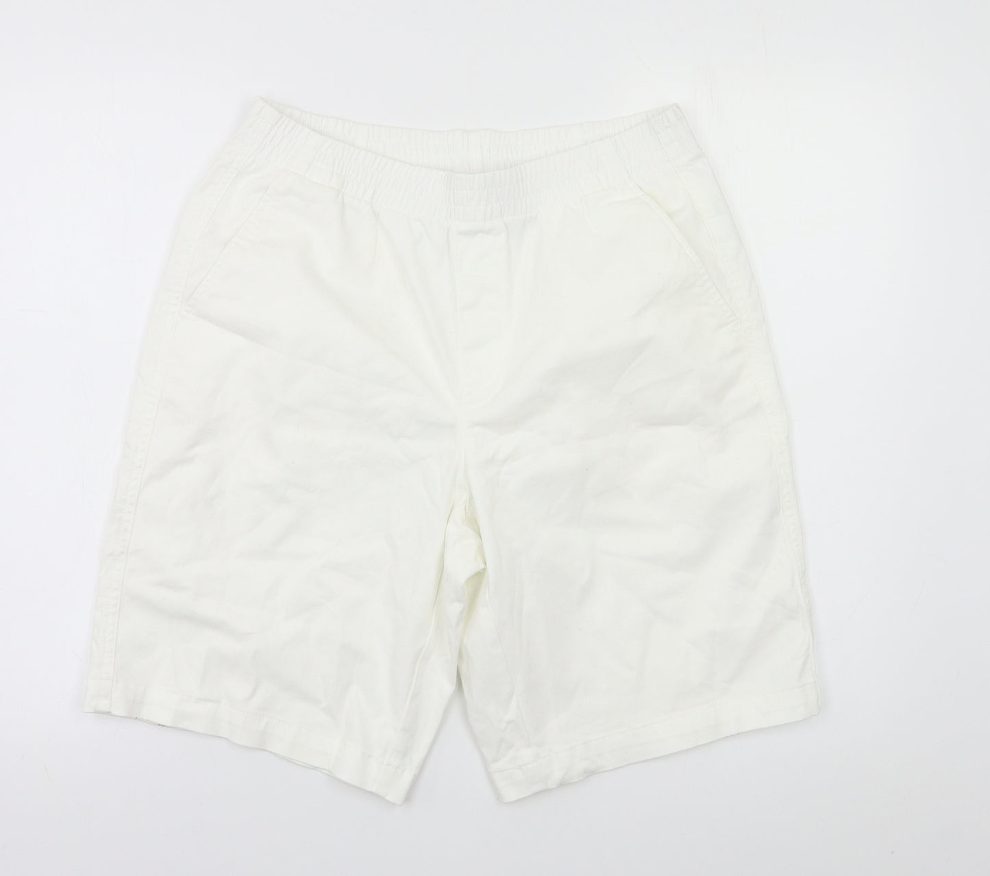 Land's End Womens White   Cargo Shorts Size 12