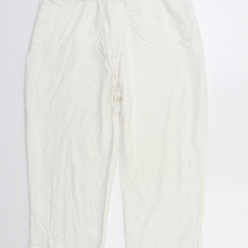Victoria Jayne Womens White   Capri Trousers Size 14 L20 in