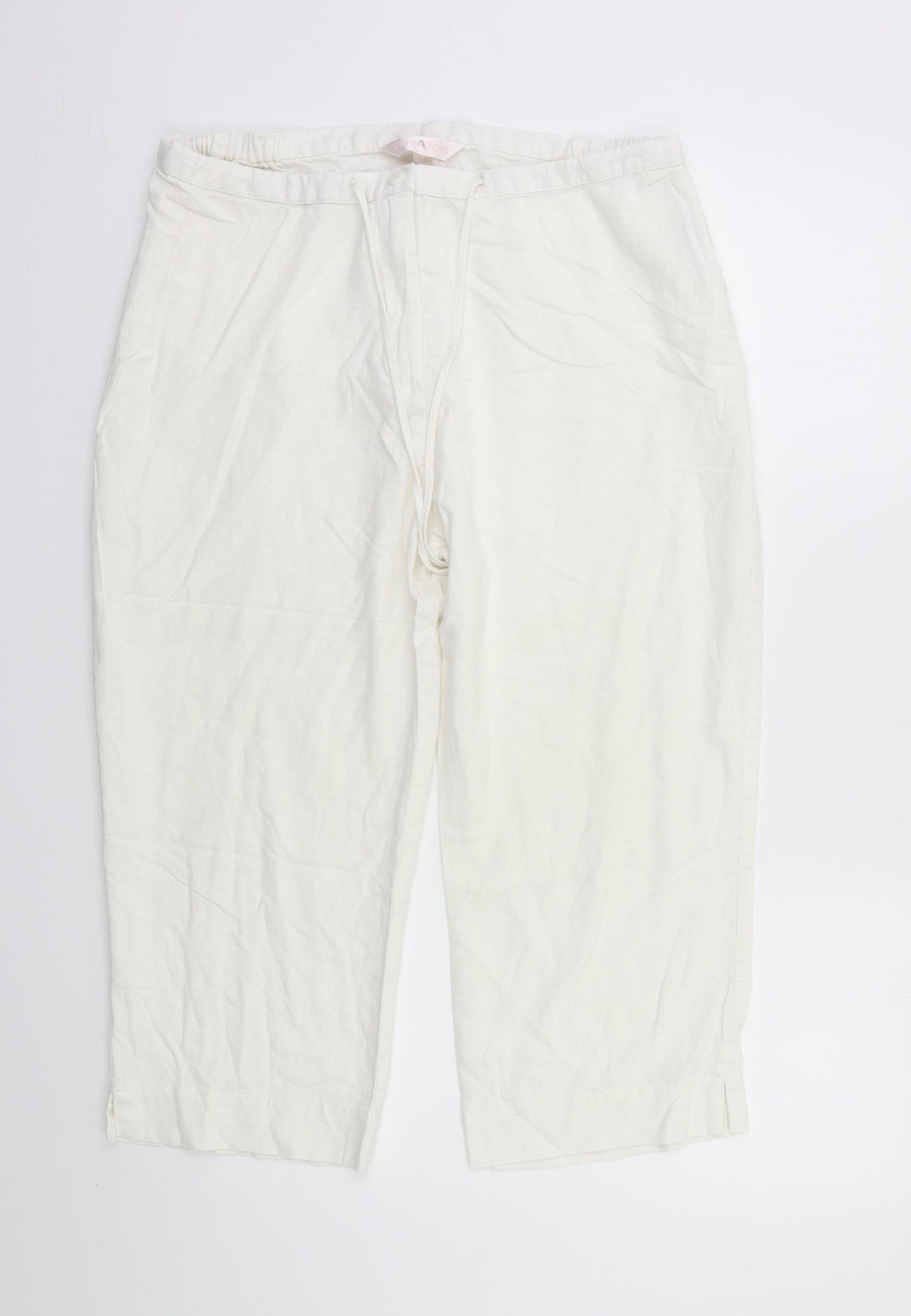 Victoria Jayne Womens White   Capri Trousers Size 14 L20 in